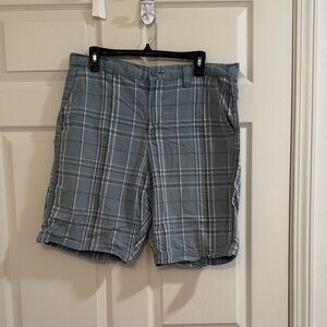 Men's Blue Plaid Shorts